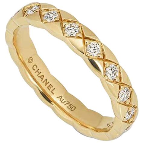 chanel yellow gold ring|Chanel stack rings gold.